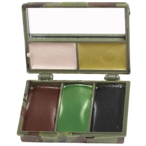 Army Hunting Military Camo Cream Face Paint 5 Colours With Mirror Woodland Camo - Picture 1 of 1