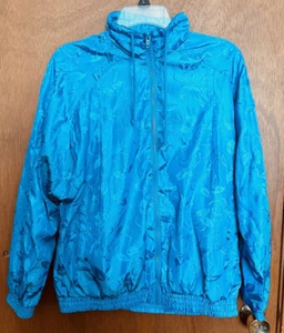Vintage Avait Sportif Full Zip gefütterte Windbreaker Jacke Medium M blau - Bild 1 von 5
