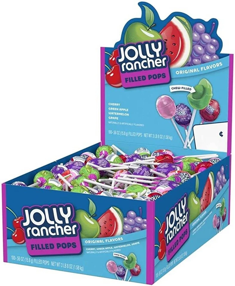 Jolly Rancher Fruit Chew Lollipops Changemaker Assorted Flavors 100 EA