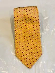 Salvatore Ferragamo Dotted Orange Red Yellow Silk Tie Italy 57" 3.25" - Picture 1 of 5