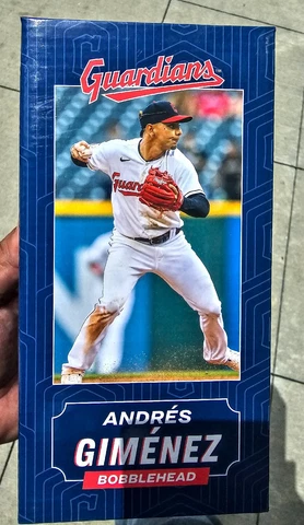 ANDRES GIMENEZ CLEVELAND GUARDIANS BOBBLEHEAD SGA 6/24/23 NIB Cover