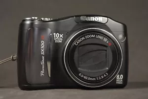 Canon PowerShot SX 100 IS 8.0MP Digital Compact Camera 10x Zoom Tested Work - Picture 1 of 13
