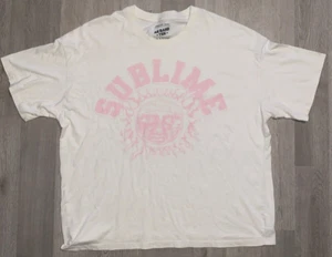 Sublime Sunshine AE Band Tee Large Beige Rock T-Shirt American Eagle Long Beach - Picture 1 of 11