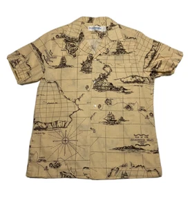 Vintage Island Fashions Aloha Hawaii Hemd Hawaii Inseln Karte Herren Medium - Bild 1 von 9