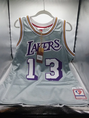 NWT Men Sz XL Mitchell & Ness 75th Swingman LA Lakers Wilt Chamberlain Jersey Cover
