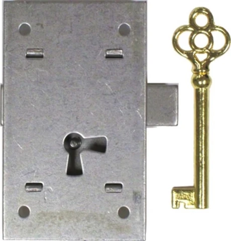 LARGE Flush Mount Cupboard Lock 2 x 3" left & right cabinet desk chest curio Cover