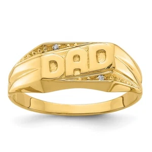 14k Yellow Gold Diamond Ring Size 10 for Men's 2.24 gram - Picture 1 of 8