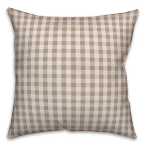 Creative Products Gray Plaid 18 x 18 Spun Poly Pillow - Picture 1 of 3