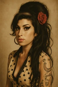 Póster fotográfico Amy Winehouse fotografía tradicional años 90 - Imagen 1 de 1