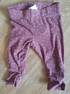 Leggings lila weiß gepunktet Gr. 68 Topomini - Bild 1 von 3