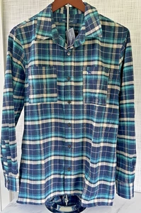 Simply Southern Flannel Shirt Men's Blue Green Plaid Button Up Pocket Preppy BxW - Picture 1 of 5