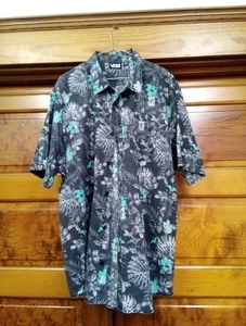 Vans Kurzarm Button Down Hemd Floral Schwarz Print - Bild 1 von 4