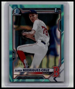 Bowman Draft 2021 #BD-37 Elmer Rodriguez-Cruz Aqua #/199 - Foto 1 di 2