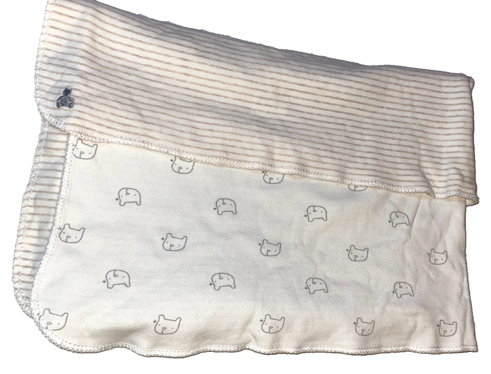 !WOW! Baby GAP Brannan Bear 2013 estrellas y rayas jersey tejido cuna manta Foto 1 de 4