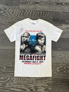 AUTOGRAPHED 2015 Mayweather vs. Pacquiao Fight Tee - Picture 1 of 8