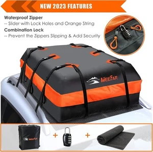 Bolsa de techo de coche MeeFar XBEEK bolsa de transporte de carga superior en la azotea 20 pies cúbicos impermeable - Imagen 1 de 7