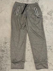 RBX Jogger Pants Mens Medium Gray Cuffed Slash Zip Pockets Active Gym Sweatpants - Picture 1 of 5