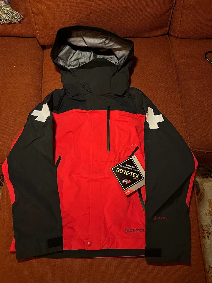 MARMOT Ski Patrol Womens Medium Gore-Tex Pro Red/Black Jacket Rescue