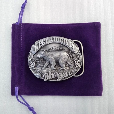 Hebilla de cinturón West Virginia State Black Bear 1991 vintage hebillas JJ Foto 1 de 4