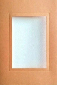 Doppelkarte Einlegeblatt Passpartoutkarte mandarin Karo leichte Struktur Neu - Bild 1 von 2