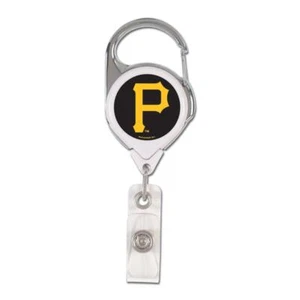 Pittsburgh Pirates Retractable Metal Badge Holder [NEW] MLB Key Chain ID Ring - Picture 1 of 1