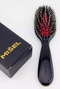 Portable Travel Size Mini MISEL Professional Boar Bristle & Nylon Hair Brush - Picture 1 of 4