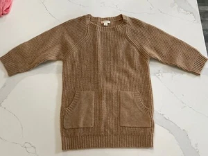 NWOT Crewcuts Girl Wool ribbed sweater Camel Tan - Picture 1 of 5
