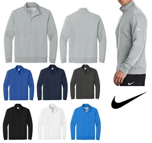 NIKE SOFT BRUSHED FLEECE 1/2 ZIP PULLOVER, SIDE POCKETS, ECO-FRIENDLY,  XS-4XL - Picture 1 of 9