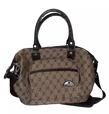 American Flyer Carry On Travel Overnight Weekender Bag Canvas Logo Print - Image 1 of 4