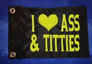 Custom I LOVE A*S & TITTIES Safety Replacement Whip ATV UTV JEEP Made to fit - Picture 1 of 7