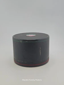 TAG Heuer Watch Display Box Case Round Twist-Off Black Leatherette - Picture 1 of 5
