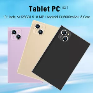 Purple US Plug Tablet 6GB+128GB 10.1in 1960*1080 High-Clear Andr-oid13 4G Callin - Picture 1 of 7