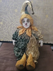 NEU MIT ZERTIFIKAT SAMMLERWAHL PORZELLAN HANDBEMALT CLOWN 22 ZOLL PUPPE - Bild 1 von 11