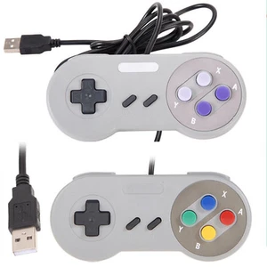 2X o 1X SNES USB Controller PC cablato Gamepad Joypad per PC Windows Mac Linux - Foto 1 di 24