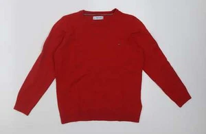 Mayoral Boys Red Crew Neck Cotton Blend Jumper Size 9 Years Pullover - Picture 1 of 12