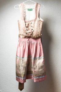 Damen Dirndl Set Trachtenkleid Oktoberfest Festkleid Kleid mit Bluse Schürze - Bild 1 von 10