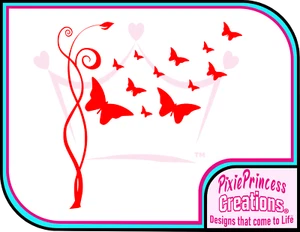 Pegatina de flores bonitas mariposa N vinilo coche pared habitación decoración ventana calcomanía en mal estado - Imagen 1 de 10