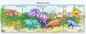 👉 LIBERIA 1999 DINOSAURS M/S MNH REPTILES, PREHISTORIC ANIMALS - Picture 1 of 1