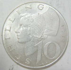 Austria 1971 10 chelines plata bonito unc brillo (#47b) - Imagen 1 de 2