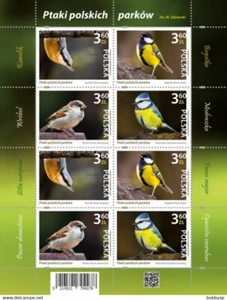 Poland 2022. Fauna. Birds of Polish Parks. Mini Sheet. MNH1 - Picture 1 of 1