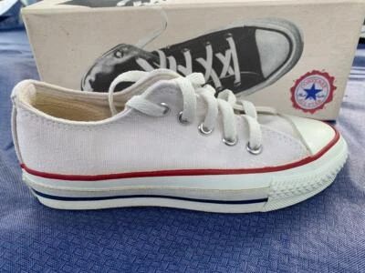 Zapatillas Converse Retro ORIGINALES NUEVAS Clásicas Chuck Taylor Blancas Niño 12 1/2 Foto 1 de 4