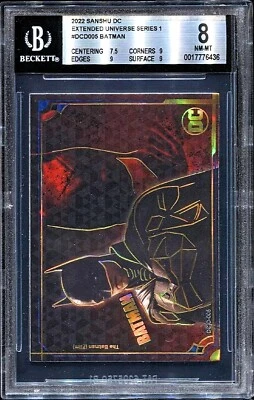 2022 Sanshu DC Extended Universe BATMAN Robert Pattinson BGS 8 Nm-Mt Pop 1 DCU - Image 1 of 2