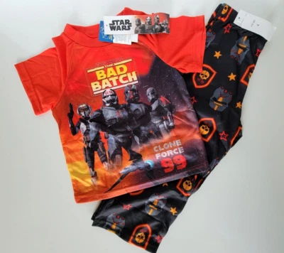 Conjunto de pijama infantil masculino 2 peças Star Wars The Bad lote tamanho 4 novo - Imagem 1 de 4