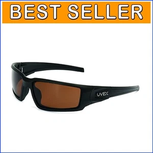 Lightweight Black Safety Glasses with Espresso Polarized Lens & Anti-Fog Coating - Picture 1 of 9