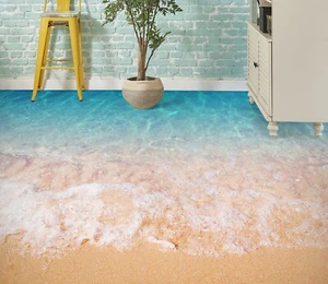 3D Beach Waves I3716 Floor WallPaper Murals Wall Print Decal AJ Coco 2024 - Picture 1 of 5