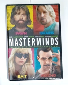 DVD MASTERMINDS -New Sealed  2016 Owen Wilson - Zach Galifiankis-  Kristen Wiig - Picture 1 of 6