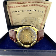 Vintage Bucherer 1844 Chronometer 25 Jewel Men Automatic Wristwatch w Box&Papers
