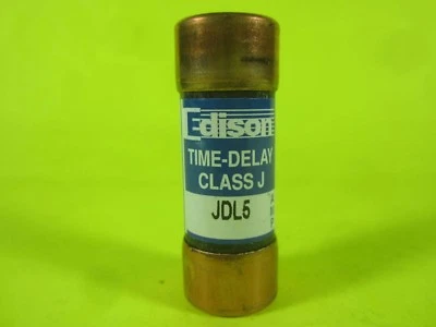 Edison Time Delay Current Limiting Fuse -- JDL5 --  (Lot of 3) Used - Image 1 of 3