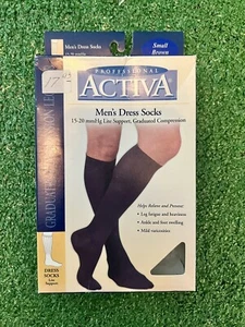 Activa Men Dress Knee Compression Socks 15-20 mmhg Supports Therapy Therapeutic - Picture 1 of 3