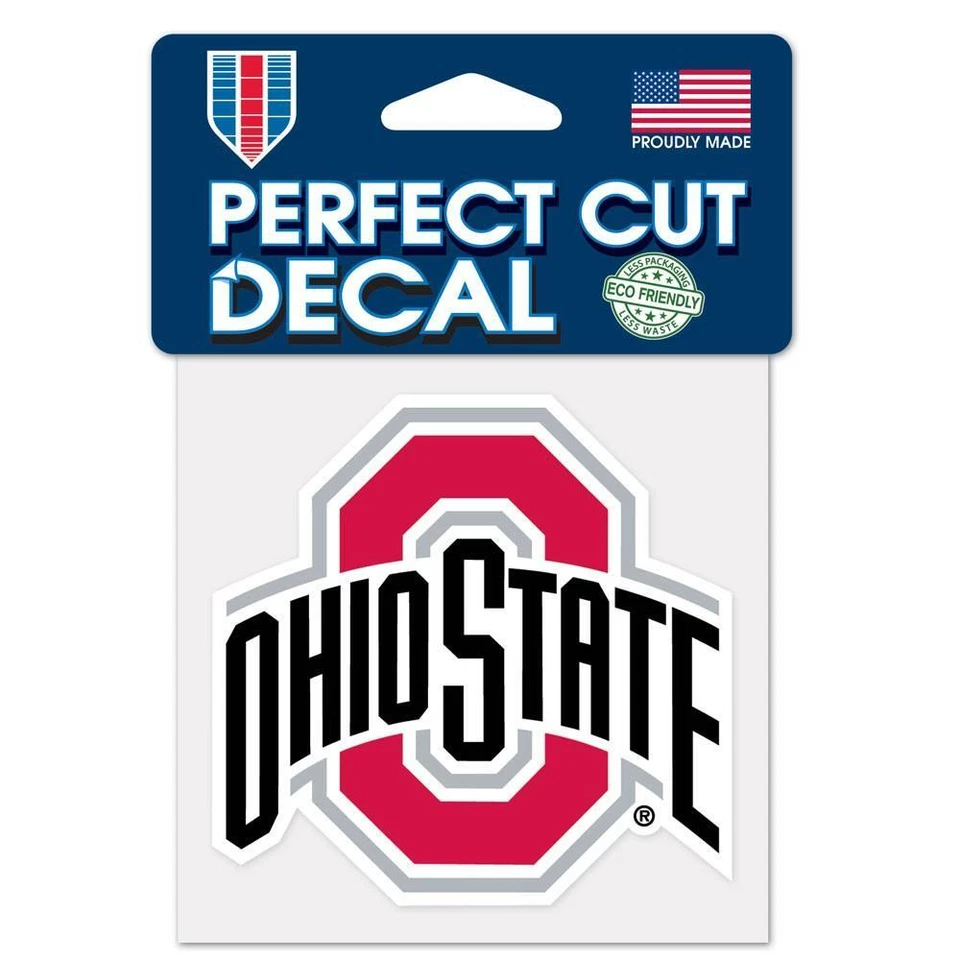 Ohio State Buckeyes 4"x4" Perfect Cut Car Decal [NEW] NCAA Auto Sticker Emblem - Изображение 1 из 1